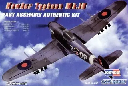 Azonnali szállítás Hobby Boss Hawker Typhoon Mk.IB Fighter makett