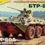 Zvezda BTR-80A Russian Personnel Carrier makett Legkelendőbb