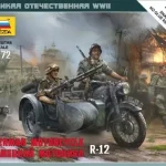 Csak ma Zvezda German Motorcycle R-12 makett