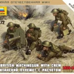 Azonnal elérhető Zvezda British Machine Gun w/crew 39-42