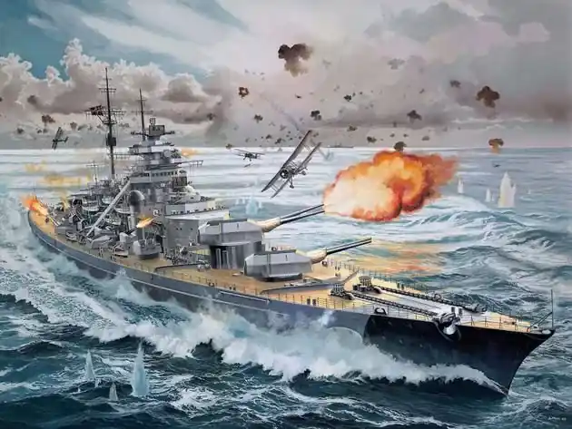 Expressz kézbesítés Revell Bismarck makett