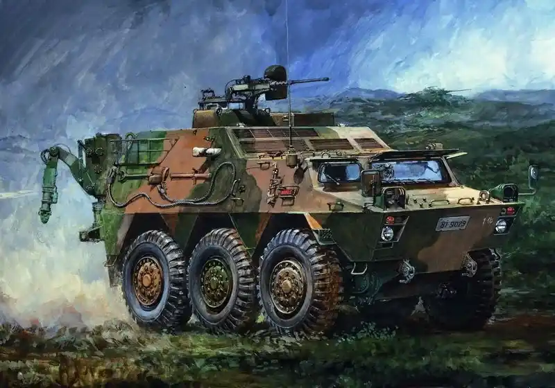 Árengedmény Trumpeter JGSDF NBC Spähwagen műanyag makett