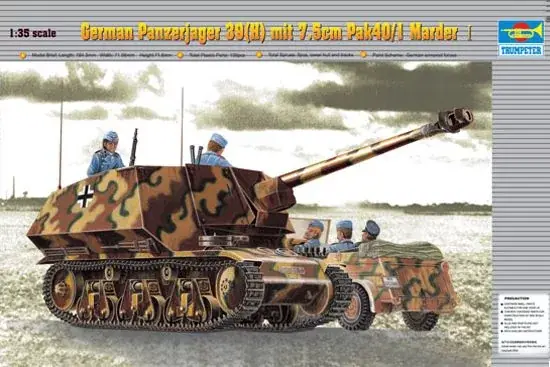Trumpeter PzKpfw 39(H) Panzerjäger mit 7,5 cm Pak 40/1 önjáró löveg / páncélvadász makett Exkluzív ajánlat