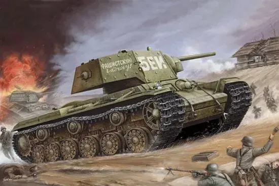 Expressz kézbesítés Trumpeter Russian KV-1‘s Ehkranami harckocsi makett