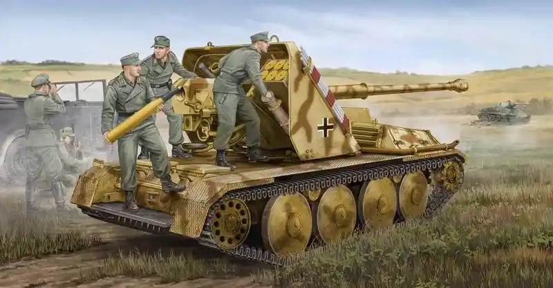 Trumpeter German 8.8cm PAK-43 Waffenträger SPG műanyag makett Azonnal elérhető