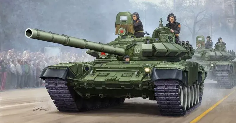 Trumpeter Russian T-72B Mod1989 MBT-Cast Turret harckocsi makett Expressz szállítás