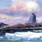 Zvezda K-3 Soviet.Atom U-Boot makett Expressz szállítás