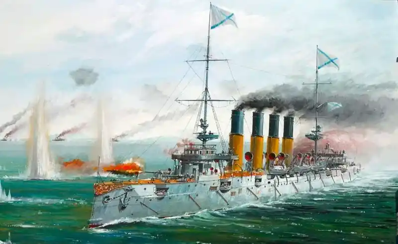 Zvezda Varyag Russian Imperial Fleet cruiser makett Újdonság