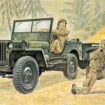 Italeri Willys MB Jeep with Trailer makett Szuper ajánlat