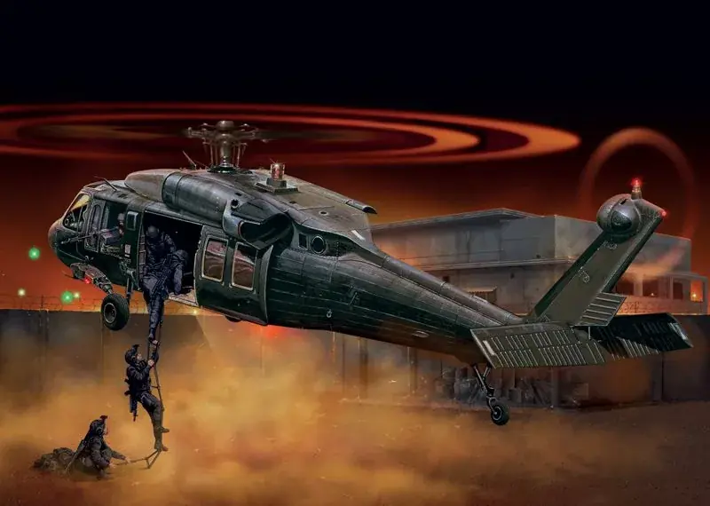 Italeri UH-60A Black Hawk Night Raid makett Korlátozott ajánlat