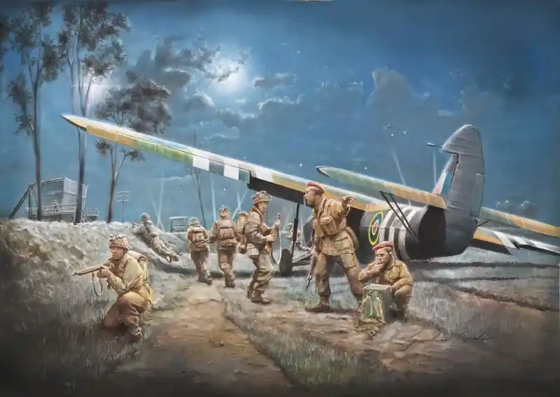Italeri AS.51 HORSA Mk.I with BRITISH PARATROOPS makett Azonnali szállítás