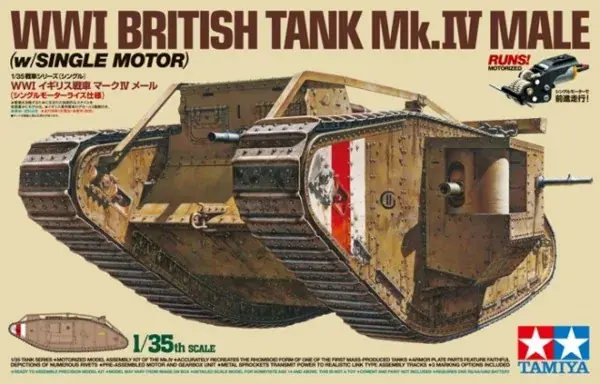 Tamiya British Tank Mk.IV Male w/Single Motor harcjármű makett Vedd meg online