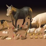Szezonális akció Tamiya Livestock Set dioráma / makett kiegészítő