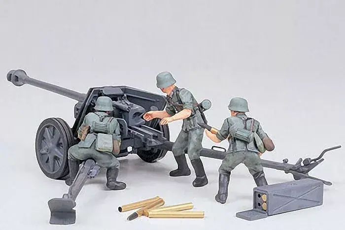 Tamiya German 75mm Anti Tank Gun tüzérségi makett / készlet Olcsó