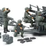 Tamiya German 20mm Flakvierling tüzérségi makett / készlet Azonnali szállítás