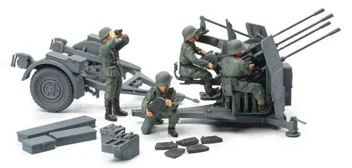 Tamiya German 20mm Flakvierling tüzérségi makett / készlet Azonnali szállítás