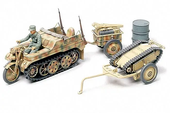 Tamiya Kettenkrad w/Cart - Goliath Vehicle katonai jármű makett Végkiárusítás