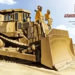 Azonnali szállítás Meng Model D9R Armored Bulldozer makett