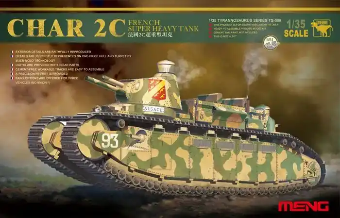 Meng Model French Super Heavy Tank Char 2C makett Bestseller