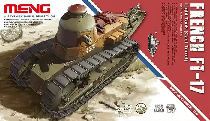 Árcsökkenés Meng Model French FT-17 Light Tank (Cast Turret) makett