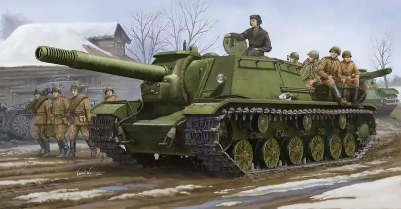 Nézd meg most Trumpeter Soviet SU-152 Self-propelled Heavy How. önjáró löveg / páncélvadász makett