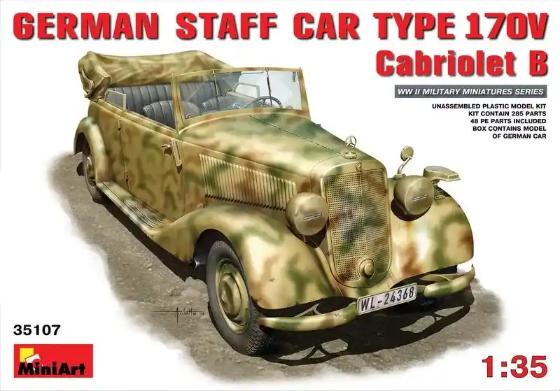 MiniArt German Staff Car Typ 170V Cabriolet B makett Olcsóbb
