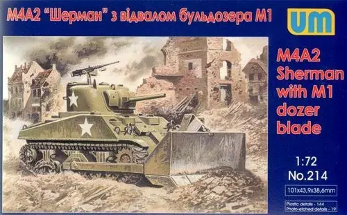 Unimodels Tank M4A2 with M1 Dozer Blade makett Árengedmény