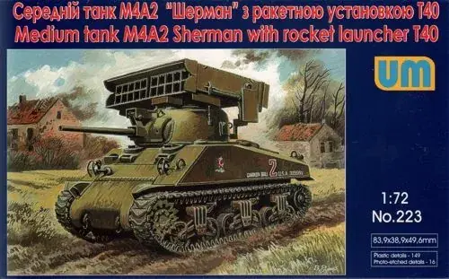 Unimodels Tank M4A2 with T40 rocket launcher makett Expressz kézbesítés