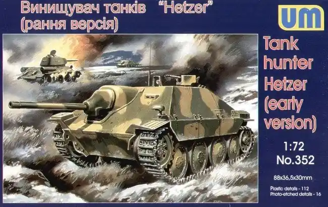 Szezonális akció Unimodels Tank hunter Hetzer (early version) makett