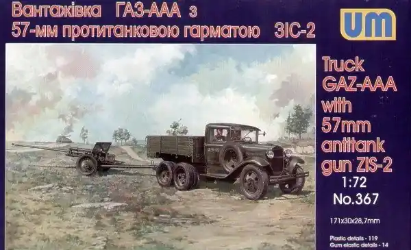 Unimodels GAZ - AAA mit 57 mm ZIS-2 Antitank gun makett Olcsóbb