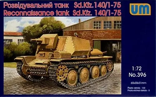 Unimodels Reconnaissance tank Sd.Kfz 140/1-75 makett Vedd meg most