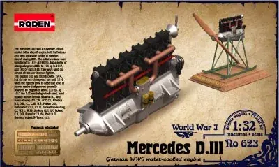 Bestseller Roden Mercedes D.III 160 h.p. 1/32 scale makett