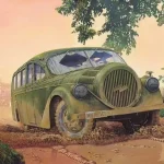 Árcsökkenés Roden Opel Blitzbus Ludewig "Aero"WWII service makett
