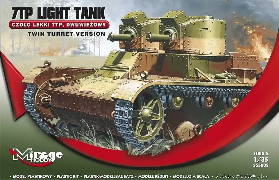 Újdonság Mirage 7TP Polish Light Tank (Twin Turret) makett