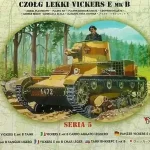Azonnali szállítás Mirage Vickers Light Tank E Mk.B makett