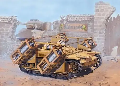 Népszerű Mirage EU-sWG 40 / 32cm Wk Fl Launcher ‘Stuka zu Fuss‘ makett