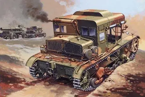 Gyors kiszállítás Mirage C7P Artillery/Recovery Tractor makett