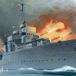 Expressz kézbesítés Mirage Destroyer ORP Wicher 1939 makett