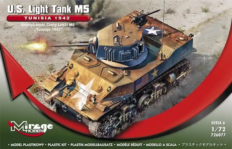 Vásárlói kedvenc Mirage U.S. Light Tank M5 "TUNISIA 1942" makett
