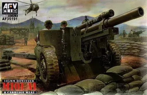 Újdonság AFV Club 105mm Howitzer M101 A1 Carriage M2 A2 makett