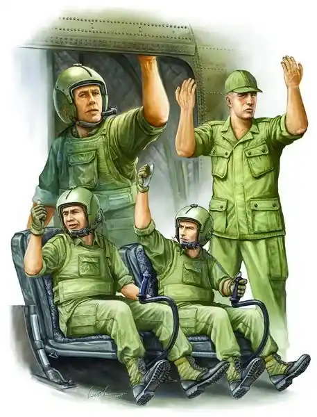Azonnal elérhető Trumpeter US Army CH-47 Crew in Vietnam figura készlet
