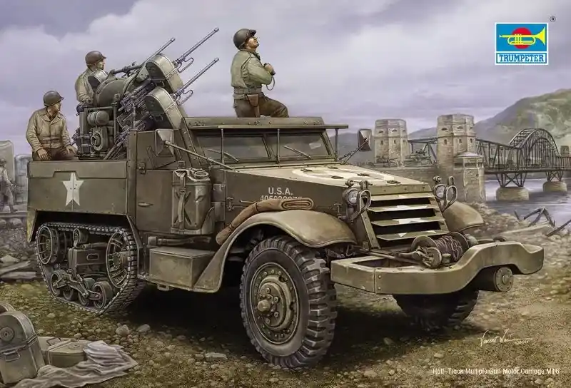 Trumpeter M16 Multiple Gun harcjármű makett Árengedmény