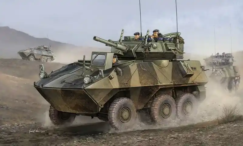 Rendeld meg most Trumpeter Canadian Cougar 6x6 AVGP műanyag makett