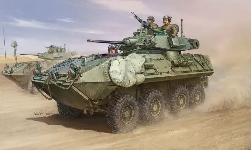 Trumpeter LAV-A2 8x8 wheeled armoured vehicle páncélozott harcjármű makett Végkiárusítás