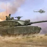 Vásárlói kedvenc Trumpeter British Challenger2 with Anti-Heat Fence műanyag makett