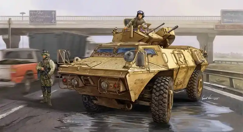 Olcsó Trumpeter M1117 Guardian Armored Security Vehicle (ASV) páncélozott harcjármű makett