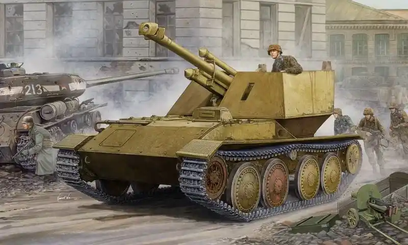 Trumpeter Krupp/Ardelt Waffentrager 105mm leFH-18 műanyag makett Ajánlat