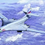 Vedd meg online Trumpeter TU-160 Blackjack Bomber bombázó / különleges feladatú repülőgép makett