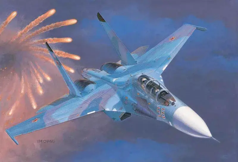 Legjobb ár Trumpeter Russian Su-27UB Flanker C Fighter vadászrepülőgép makett