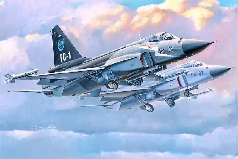 Prémium Trumpeter Chinese FC-1 Prototype 01 03 vadászrepülőgép makett